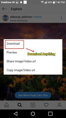 Delete Original INSTA and use Instagram mod more features