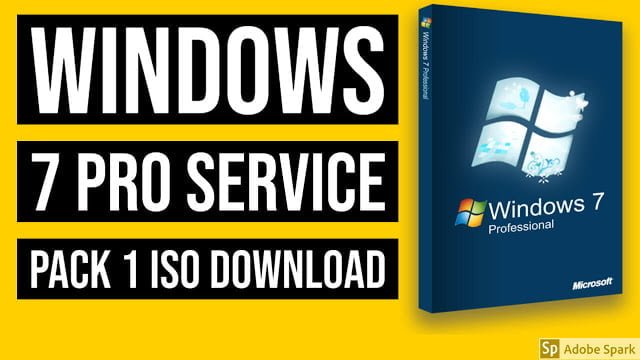 Windows 7 Pro Service Pack 1 Google drive ISO file 2GB