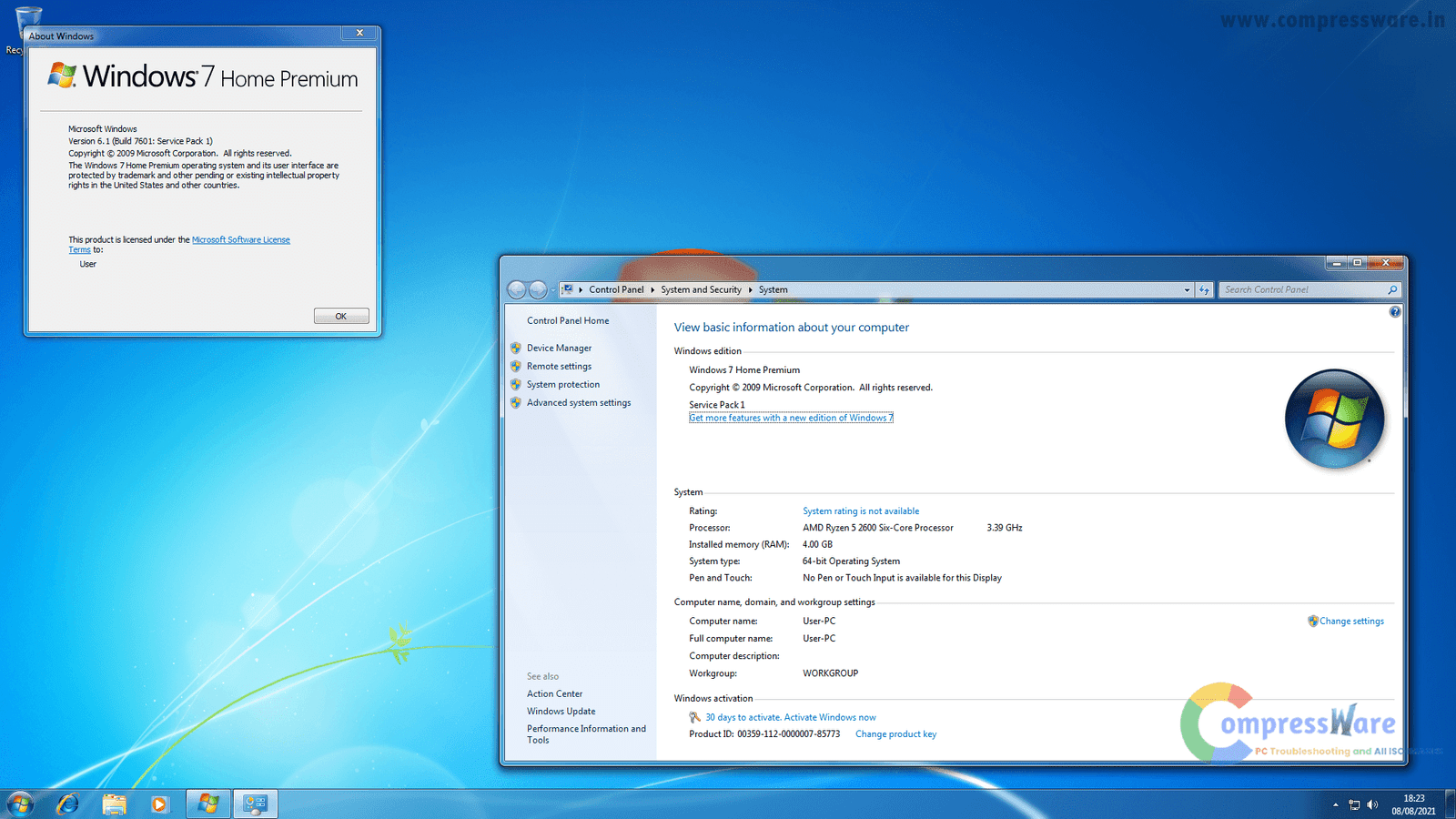 Windows 7 Home Premium Official ISO 5GB (All Language)